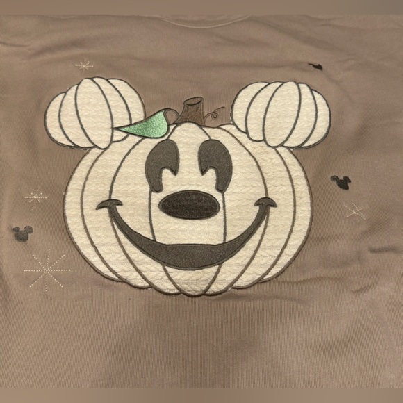 Disney Brown and White Pumpkin Mouse Sweatshirt - Picture 2 of 9